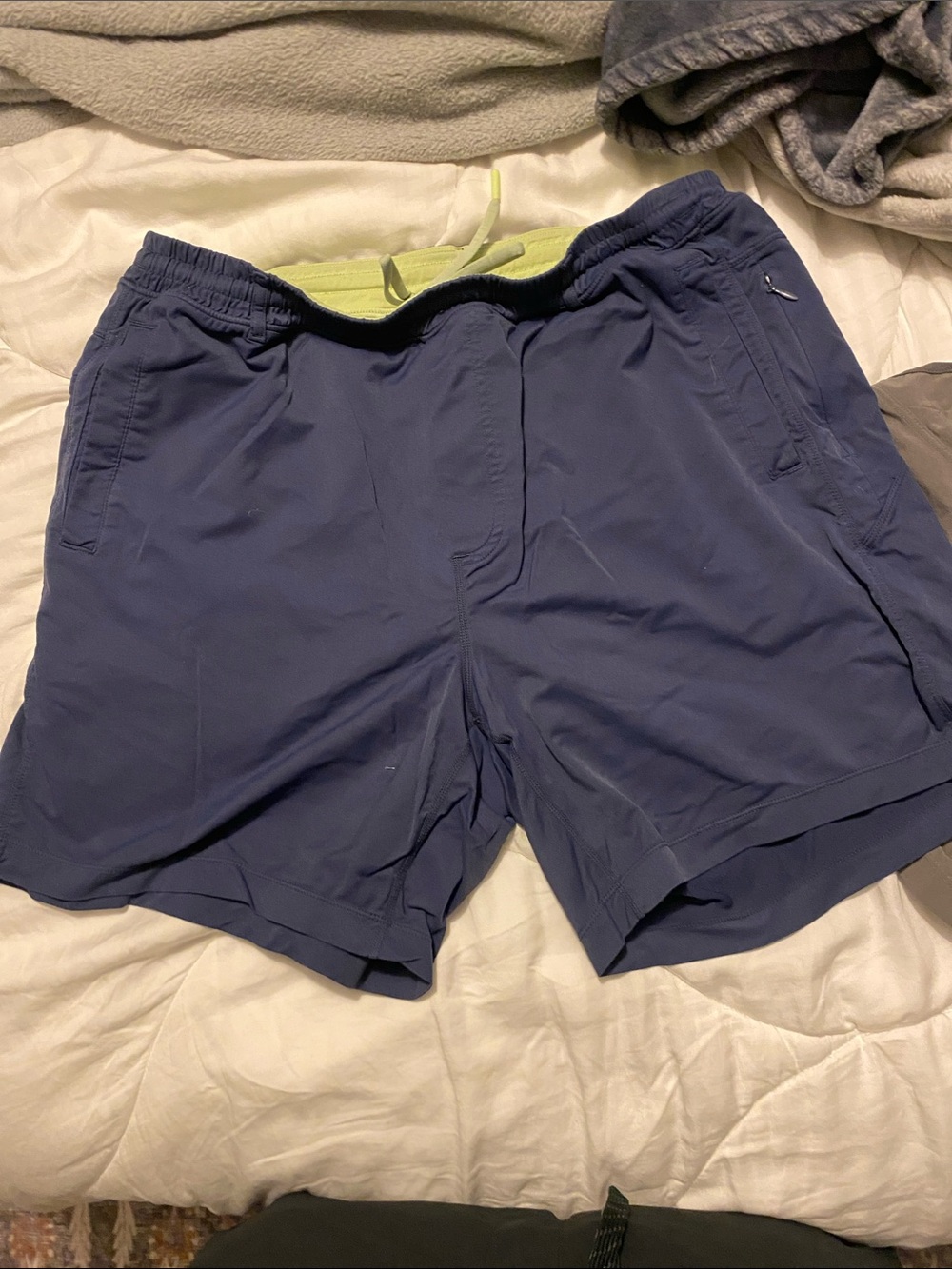 Birddogs Navy Shorts with Lime Green Lining